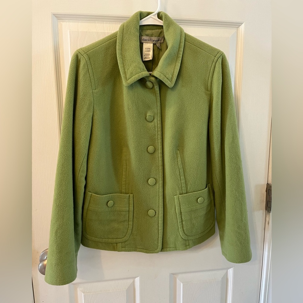David Brooks Women’s Pear Green Size 8 Dress Coat